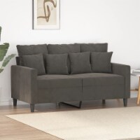 vidaXL 2-Seater Sofa Dark Gray 47.2 Velvet