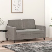 vidaXL 2-Seater Sofa Light Gray 47.2 Velvet