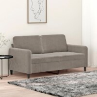 vidaXL 2-Seater Sofa Light Gray 55.1 Velvet