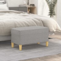 vidaXL Bench Light Gray 27.6 x13.8 x16.1 Fabric