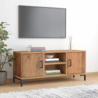 vidaXL TV Stand Brown 43.3 x13.8 x18.9 Solid Wood Pine