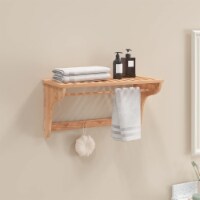 vidaXL Towel Rack 23.6 x11.8 x13.8 Solid Wood Walnut