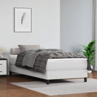 vidaXL Box Spring Bed Frame White 39.4 x79.9  Twin XL Faux Leather