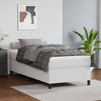 vidaXL Box Spring Bed Frame White 39.4 x79.9  Twin XL Faux Leather