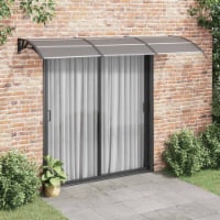 vidaXL Door Canopy Black 118.1 x39.4 Polycarbonate