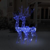 vidaXL Acrylic Reindeer Christmas Decorations 2 pcs 47.2  Blue