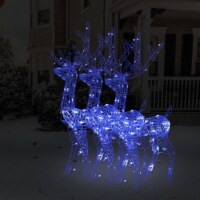 vidaXL Acrylic Reindeer Christmas Decorations 3 pcs 47.2  Blue