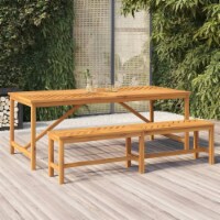 vidaXL Patio Dining Table 78.7 x35.4 x29.1 Solid Wood Acacia