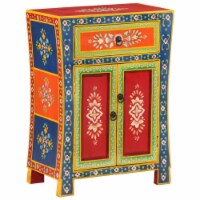 vidaXL Hand Painted Sideboard 21.3 x11.8 x29.1 Solid Wood Mango