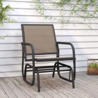 vidaXL Garden Glider Chair Brown 24 x29.9 x34.3 Textilene&Steel