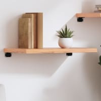 vidaXL Wall Shelf Light Brown 23.6 x11.8 x(0.8 -1.6 ) Treated Solid Wood Oak