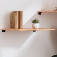 vidaXL Wall Shelf Light Brown 23.6 x19.7 x0.8 Treated Solid Wood Oak