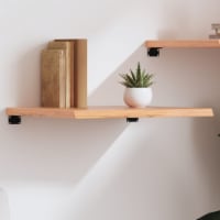 vidaXL Wall Shelf Light Brown 23.6 x23.6 x(0.8 -1.6 ) Treated Solid Wood Oak
