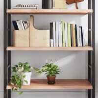 vidaXL Wall Shelf Light Brown 31.5 x15.7 x(0.8 -1.6 ) Treated Solid Wood Oak