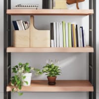 vidaXL Wall Shelf Light Brown 6.7 x19.7 x(0.8 -2.4 ) Treated Solid Wood Oak