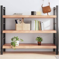 vidaXL Wall Shelf Light Brown 55.1 x19.7 x(0.8 -2.4 ) Treated Solid Wood Oak