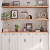 vidaXL Wall Shelf Light Brown 63 x23.6 x(0.8 -1.6 ) Treated Solid Wood Oak