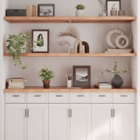 vidaXL Wall Shelf Light Brown 70.9 x19.7 x(0.8 -1.6 ) Treated Solid Wood Oak