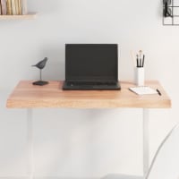 vidaXL Table Top Light Brown 31.5 x15.7 x(0.8 -1.6 ) Treated Solid Wood Live Edge