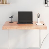 vidaXL Table Top Light Brown 31.5 x15.7 x(0.8 -2.4 ) Treated Solid Wood Live Edge