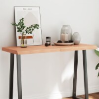 vidaXL Table Top Light Brown 47.2 x19.7 x(0.8 -2.4 ) Treated Solid Wood Live Edge