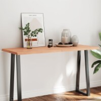 vidaXL Table Top Light Brown 55.1 x23.6 x(0.8 -1.6 ) Treated Solid Wood Live Edge