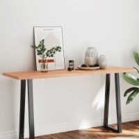 vidaXL Table Top Light Brown 63 x19.7 x(0.8 -1.6 ) Treated Solid Wood Live Edge