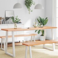 vidaXL Table Top Light Brown 70.9 x19.7 x(0.8 -2.4 ) Treated Solid Wood Live Edge