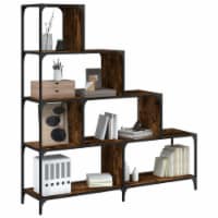 vidaXL Bookcase 4-Stair Smoked Oak 54.7 x13.2 x58.7 Engineered Wood Perspective: Main