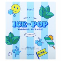 Koelf Ice-Pop Hydrogel Beauty Face Mask Mint & Soda 5 Sheets - 30 g Each