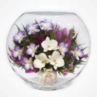 Fiora Flower Long-Lasting Orchids in a Large Glass Vase