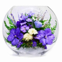 Fiora Flower Long-Lasting Orchids in a Large Glass Vase