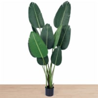 flybold 5 Ft Tall Bird of Paradise Artificial Plant - Fake Tree Banana Leaf Faux Plants