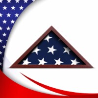 flybold Flag Case for American Veteran Burial Flag | Mahogany