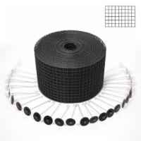 flybold Solar Panel Bird Guard Kit - 6in X 100ft PVC Coated Wire Mesh w/ 80 Fastener Clips