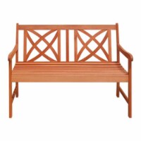 VIFAH  Malibu Outdoor Patio 4-foot Wood Garden Bench