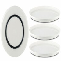 Palm Non-slip Forever Unbreakable Large Plate 25cm dia. (Set of 4)