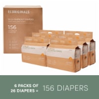 Ecoriginals Plant Based Baby Diapers | Crawler Size 3 | 6 Packs, 156 Count