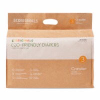 Ecoriginals Plant Based Baby Diapers | Crawler Size 3 | 12 Packs, 312 Count