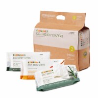 Ecoriginals Trial Pack | Plant Based Diapers and Variety Wipes | Infant Size 2