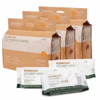 Ecoriginals Plant Based 3 Packs of Diapers + 3 Packs Goat Milk Wipes | Crawler Size 3 |