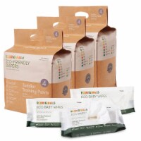 Ecoriginals Plant Based 3 Packs of Potty Pants + 3 Packs Goat Milk Wipes | Toddler Size 4 |