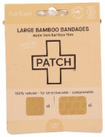 PATCH Large Square and Rectangle Bamboo Bandages, Natural, 10 ct