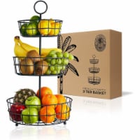 REGAL TRUNK  CO 3 Tier Fruit Basket, Elegant French Wire Baskets Perspective: Main