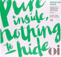 Oi Organic Initiative  Organic Cotton Ultra Thin Regular Pads with Wings Perspective: Main