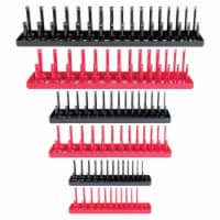 B&C Home Goods 6 Piece SAE & Metric Tray Socket Holder Toolbox Organizer Storage