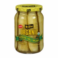 Mt Olive Pickle Co. - Organic Kosher Dill Spears - Case of 6 - 16 FZ