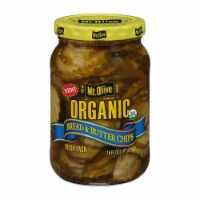 Mt. Olive Pickle Co - Organic Pickles - Bread and Butter Chips - Case of 6 - 16 fl oz.