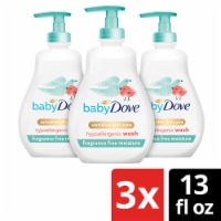 Baby Dove Sensitive Skin Care Hypoallergenic Fragrance Free Moisture Wash Pack Perspective: Main