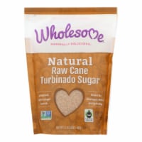 Wholesome Sweeteners Sugar - Natural Raw Cane - Turbinado - Fair Trade - 1.5 lb - case of 12